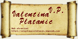 Valentina Platanić vizit kartica